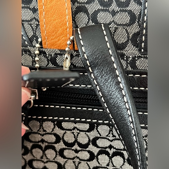 Coach 6342 Legacy Signature C Canvas Backpack with Leather Trim purse - Picture 7 of 16
